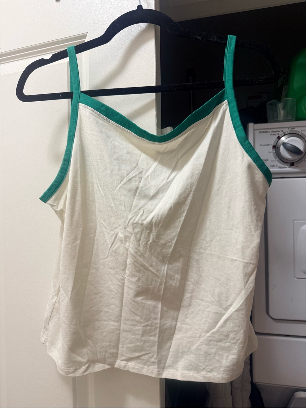 lululemon athletica Cream Cami with Green Trim